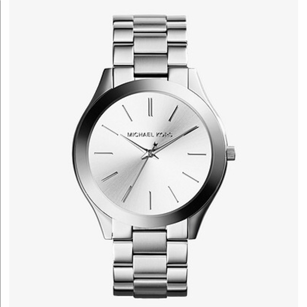 Michael Kors Slim Runway Silver Tone Watch